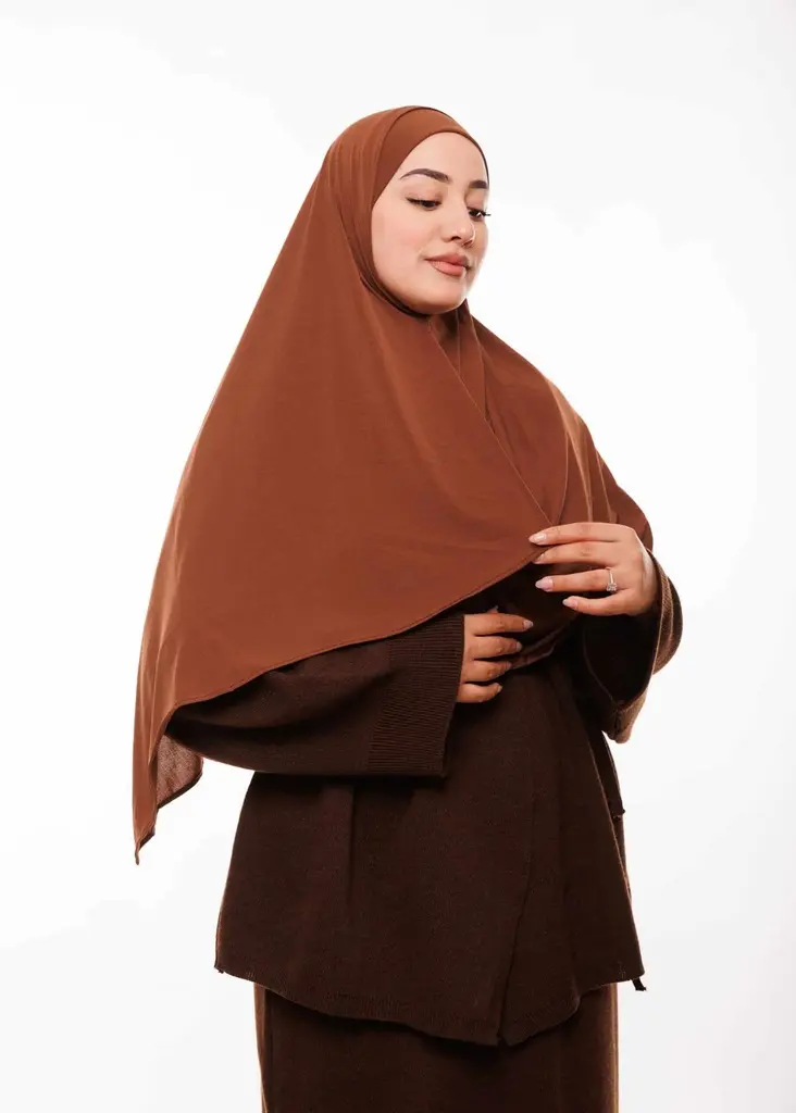 شال مزدوج - بني داكن (3).webp