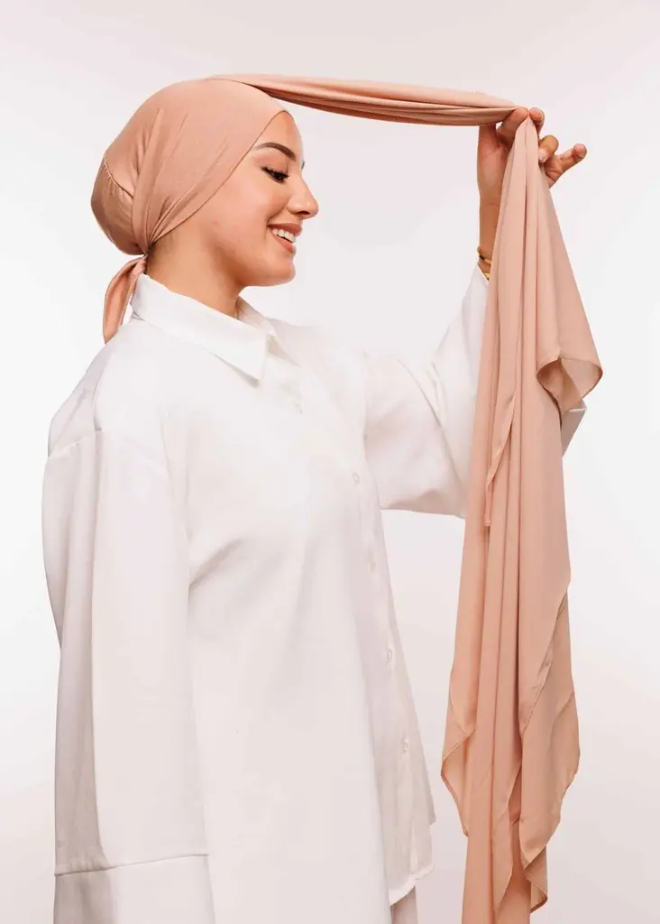 شال كريب بالبوني يربط من الخلف - نحاسي داكن- (1).webp