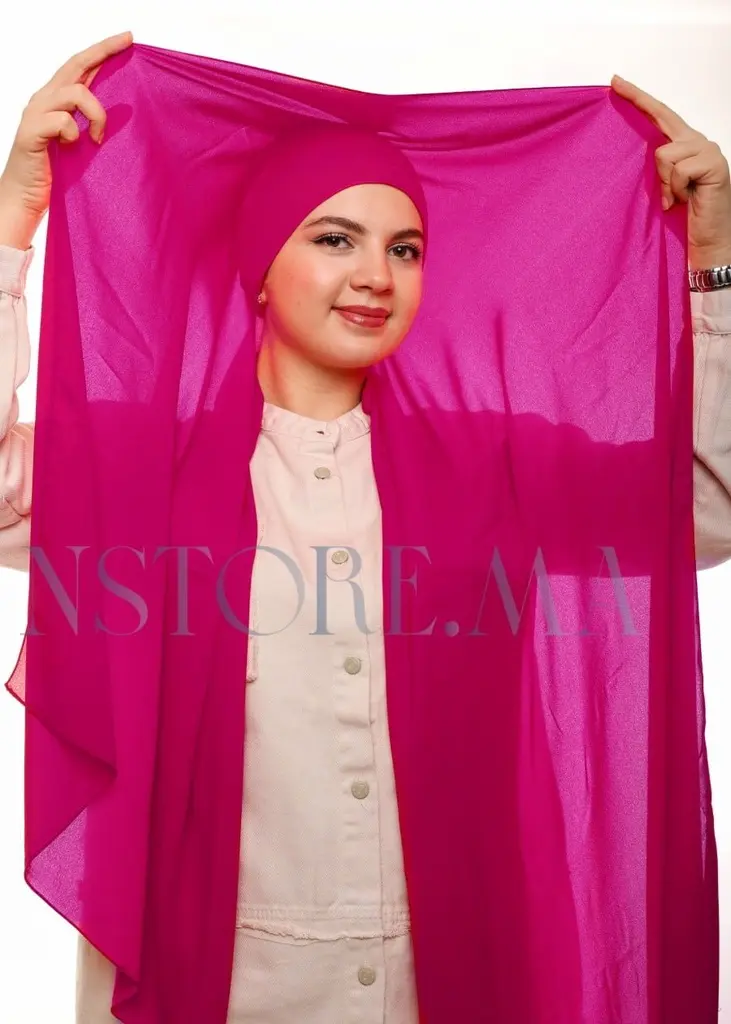 شال كريب بالبوني يربط من الخلف - وردي فوشيا - (1).webp