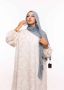 Crepe Shawl with Bonnet Tied at the Back - Pastel Turquoise