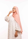 Crepe Shawl with Integrated Bonnet Ninja - Coral Pink