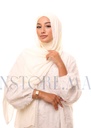 Crepe Shawl with Integrated Bonnet Ninja - Off-white
