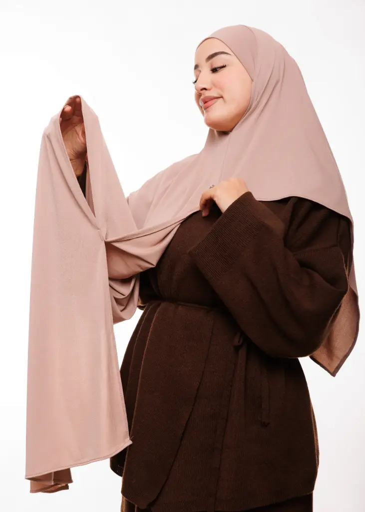[PN-42668] Double Shawl - Taupe Pink