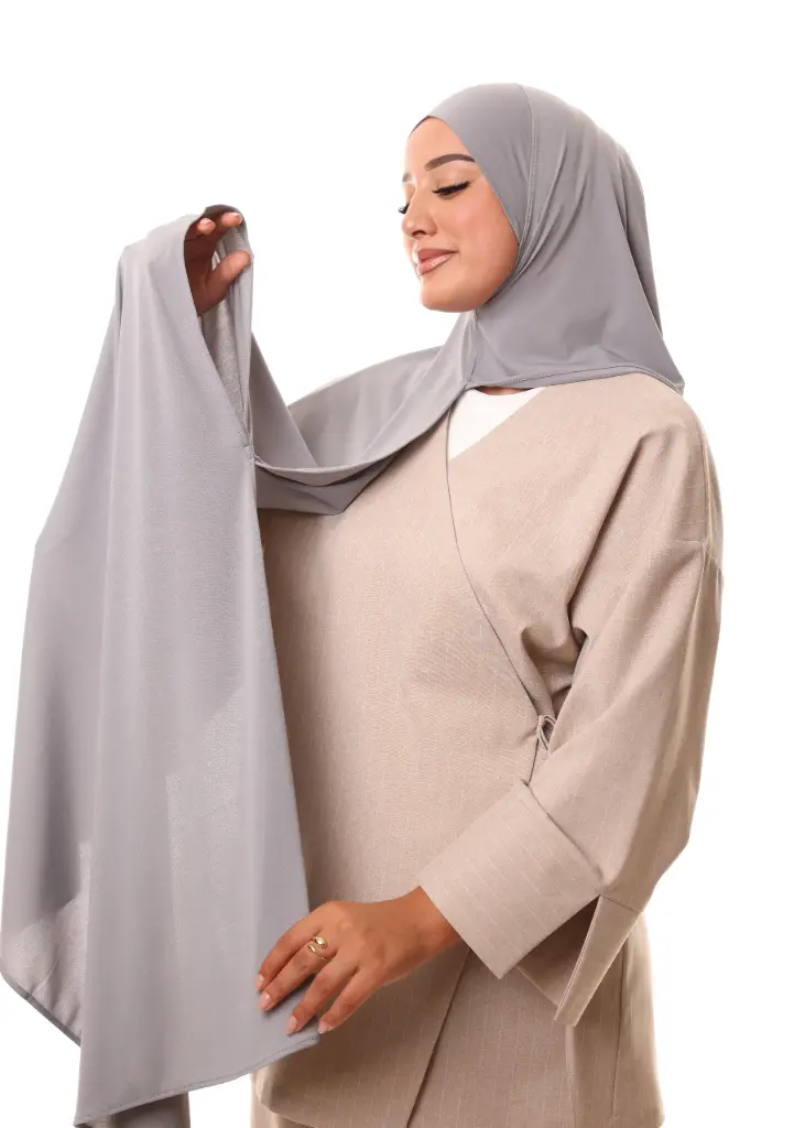 [PN-31359-VAR001-VAR001-VAR001] Double Shawl - Gray