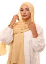 Châle en Crêpe avec Bonnet Ninja - Beige Jaunâtre