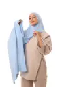 Double Shawl - Light Denim Blue