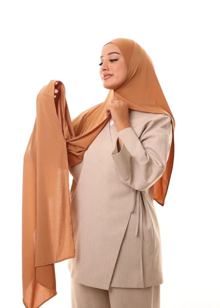[PN-31429-VAR001-VAR001-VAR001] Double Shawl - Light Caramel