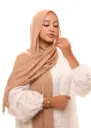Crepe Shawl with Integrated Bonnet Ninja - Sandy Beige