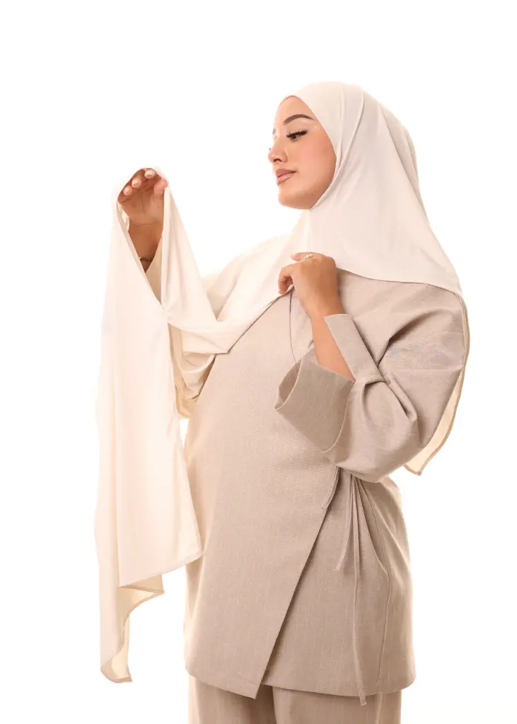 Double Shawl - Off-white (قديم)