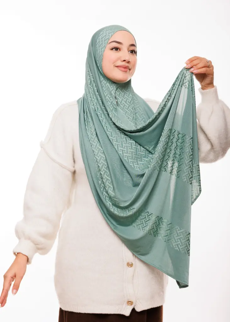 [PN-40202] Kashkha Shawl - Aqua Green