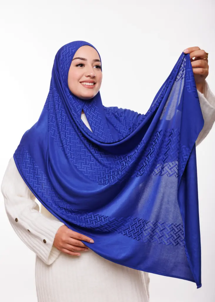 [PN-40206] Kashkha Shawl - Royal Blue