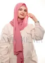 Crepe Shawl with Bonnet Tied at the Back - Light Powder Pink