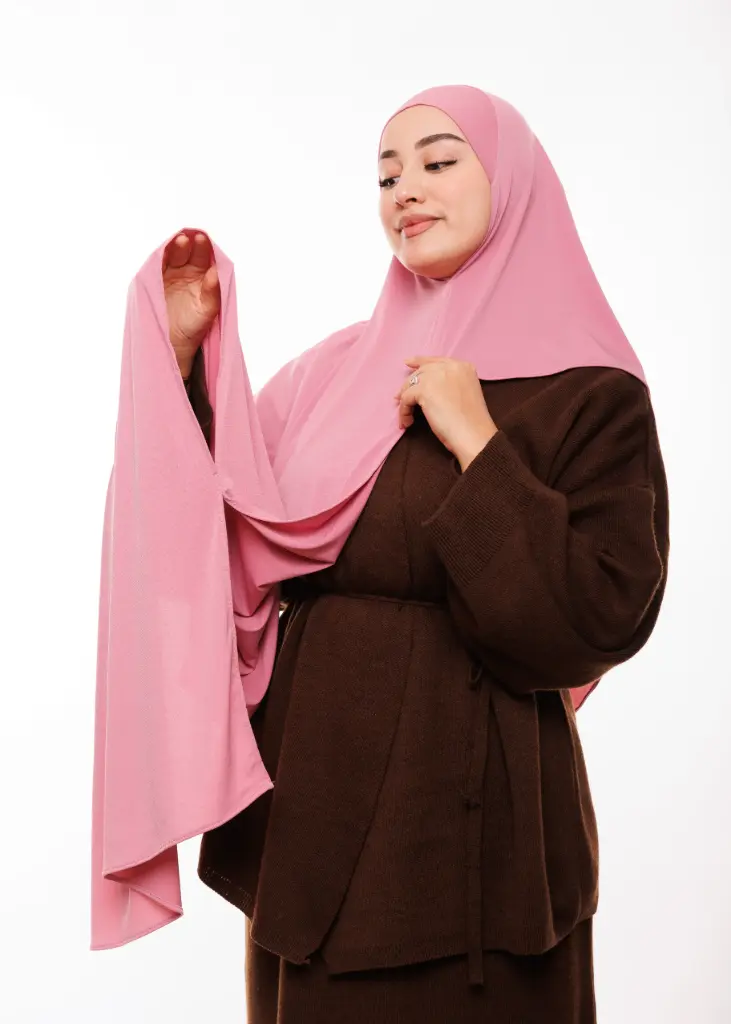 [PN-42699-VAR001-VAR001-VAR001] Double Shawl - Dark Pink