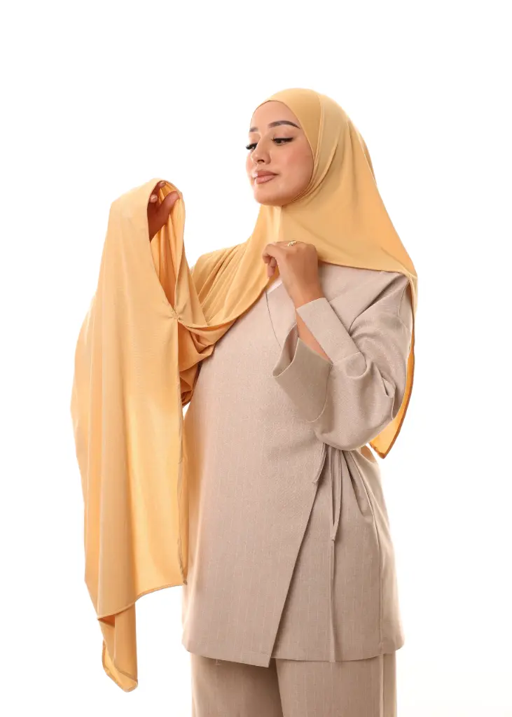 [PN-45710] Châle Double Bond - Beige Jaunâtre