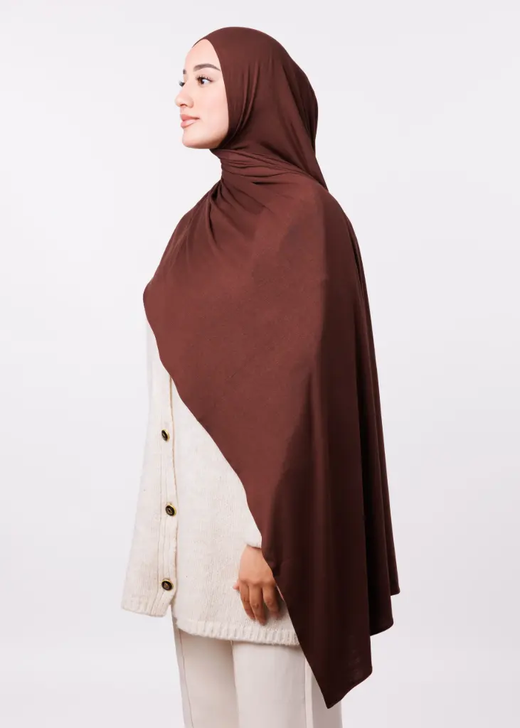[COPIE-PRD16340-1] Lycra Easy-to-use Shawl - Dark Brown