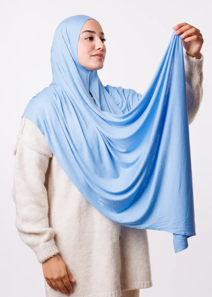 [COPIE-PRD16347-1] Lycra Easy-to-use Shawl - Sky Blue