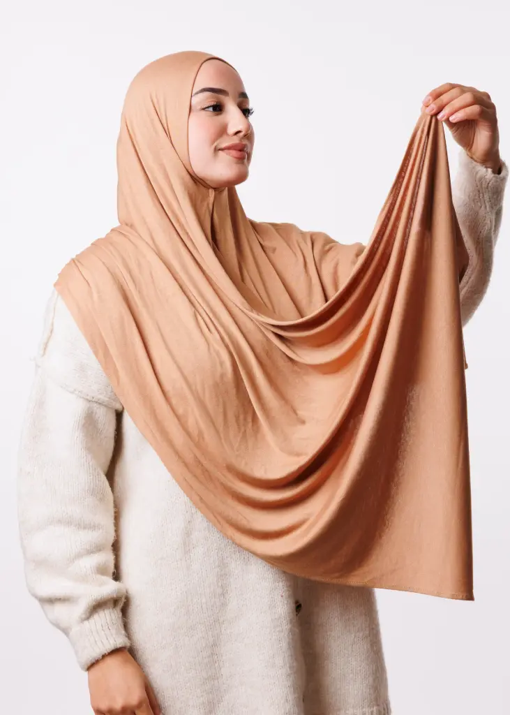 [COPIE-PRD16354-1] Lycra Easy-to-use Shawl - Light Brown