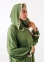 Abaya de Prière [ avec Bonnet Ninja ] - Vert Militaire