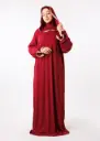 Abaya de Prière [ avec Bonnet Ninja ] - Rouge Foncé