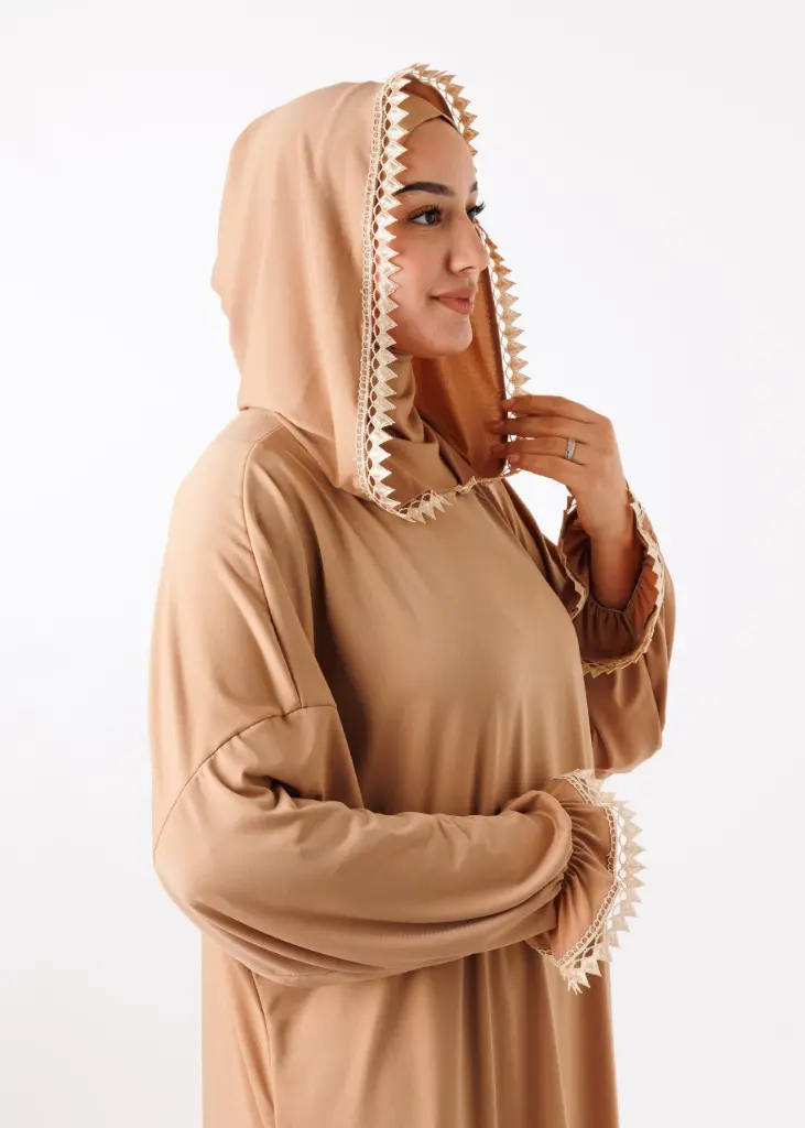 [PRD16781-1] Prayer Abaya [ with Ninja Undercap ] - Dark Nouhassi 