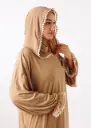 Abaya de Prière [ avec Bonnet Ninja ] - Beige Foncé