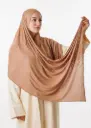 Lycra Jacquard Shawl - Light Brown