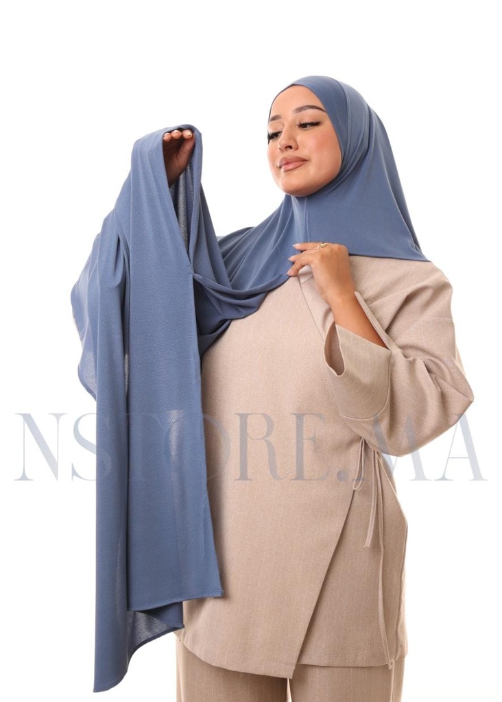 [PN-31334] شال مزدوج - أزرق بترولي