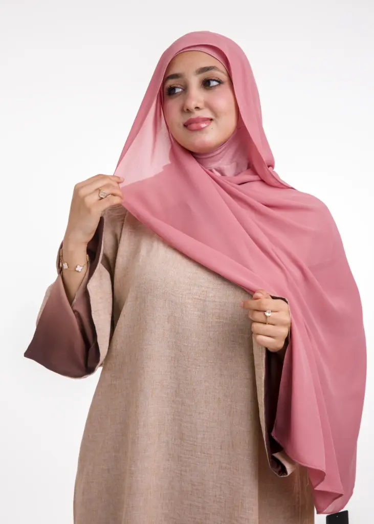 Châle en Crêpe avec Bonnet Ninja - Cacherie (جديد)