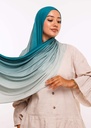 Lycra Degrade Shawl - Turquoise Green