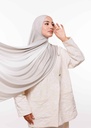 Premium Gradient Jersey Shawl - Light Gray