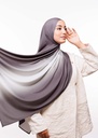 Premium Gradient Jersey Shawl - Dark Gray
