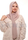 Châle en crêpe avec bonnet attaché à l’arrière - Beige Gris