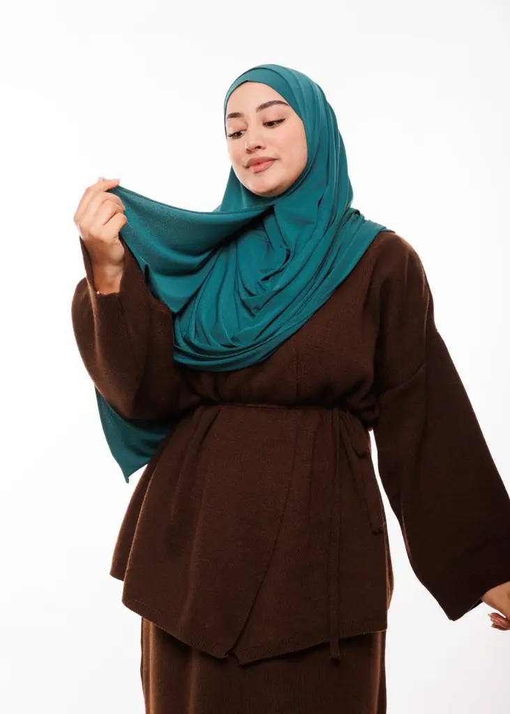 Double Shawl - Turquoise Green