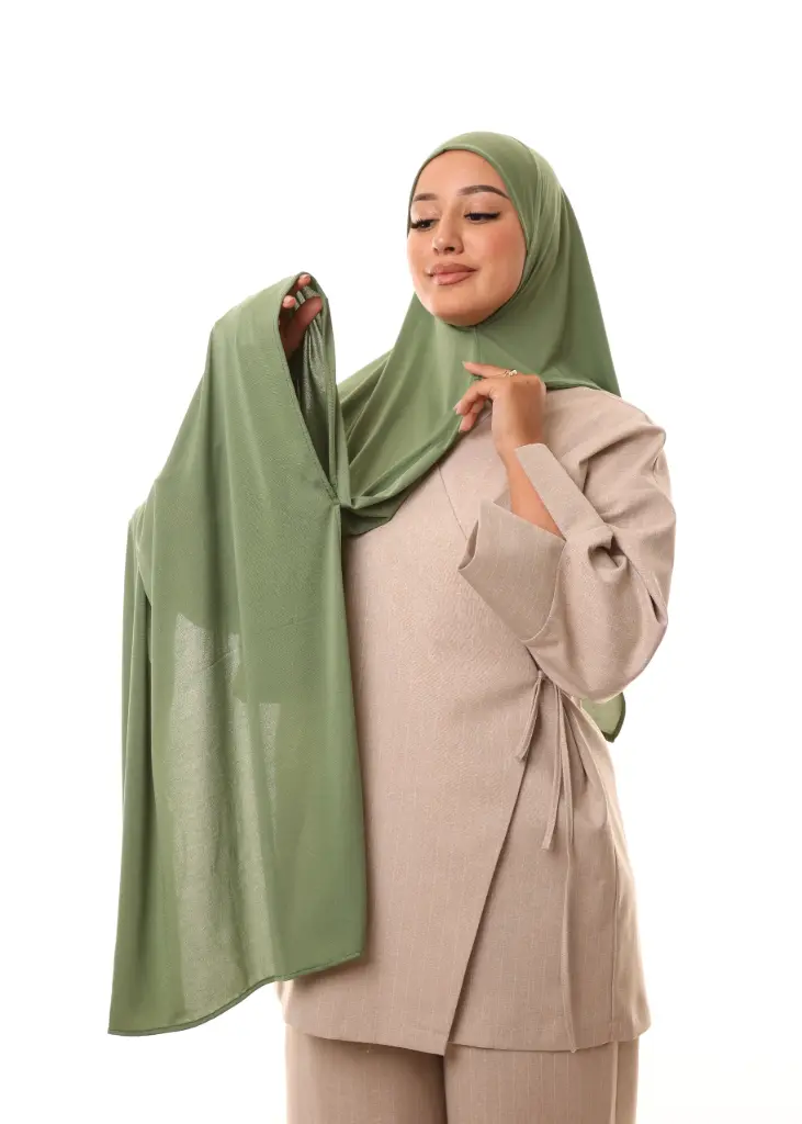 [PN-31414-VAR001-VAR001-VAR001] Double Shawl - Military Green