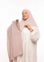 Double Shawl - Nude Gray