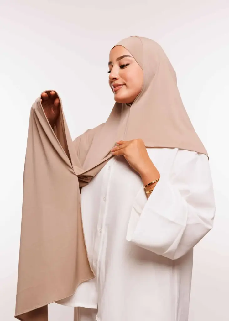 [PN-42666-VAR001-VAR001-VAR001] Double Shawl - Taupe Beige