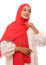 Crepe Shawl with Integrated Bonnet Ninja - Red