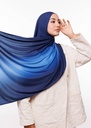 Premium Gradient Jersey Shawl - Dark Blue