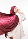 Premium Gradient Jersey Shawl - Dark Burgundy