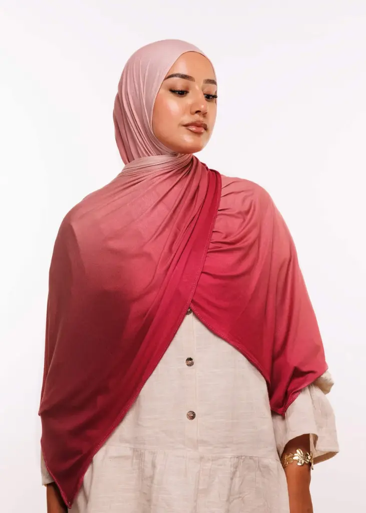 [PN-56403] Lycra Degrade Shawl - Fuchsia