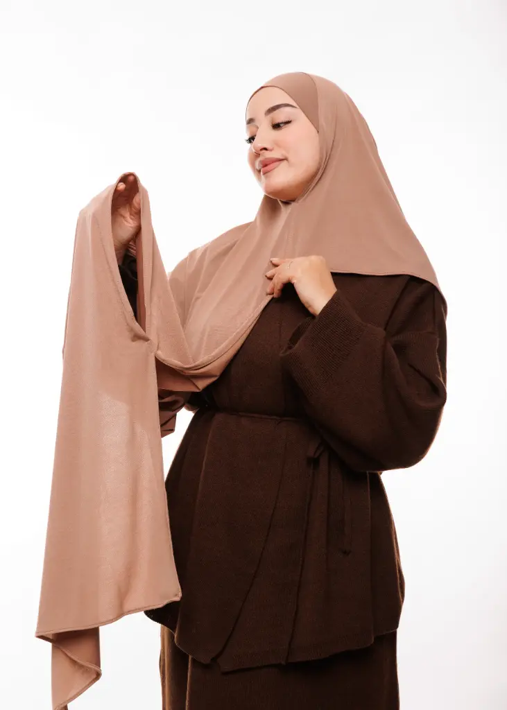 [PN-42671] Double Shawl - Dark Taupe