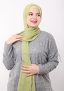 Crepe Shawl with Integrated Bonnet Ninja - Pistachio Green