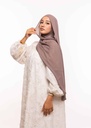 Crepe Shawl with Integrated Bonnet Ninja - Dark Grey Beige