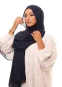 Crepe Shawl with Integrated Bonnet Ninja - Dark Blue