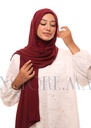 Crepe Shawl with Integrated Bonnet Ninja - Burgundy