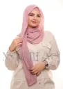 Crepe Shawl with Bonnet Tied at the Back - Pink