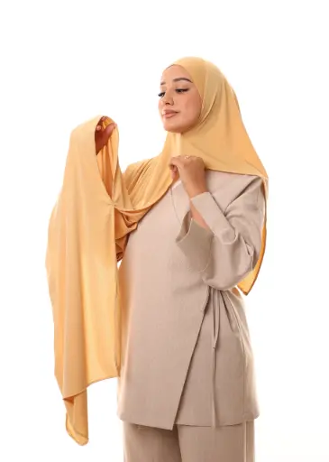 شال مزدوج - بيج مصفر