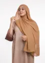 Châle en Crêpe avec Bonnet Ninja - Beige Sablé (جديد)